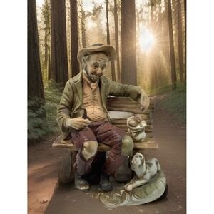 HOBO Bench Pipe Dog Fine Quality‎ Porcelain Very Nice!